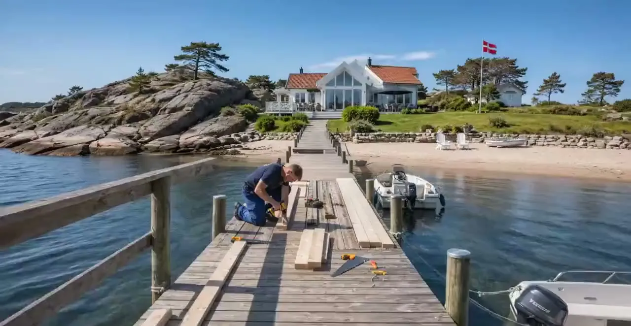 Brygge og sjøhus